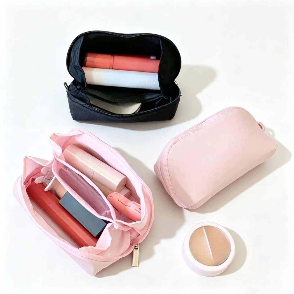 Stationery - Tas Rias Portabel, Warna Solid, dengan