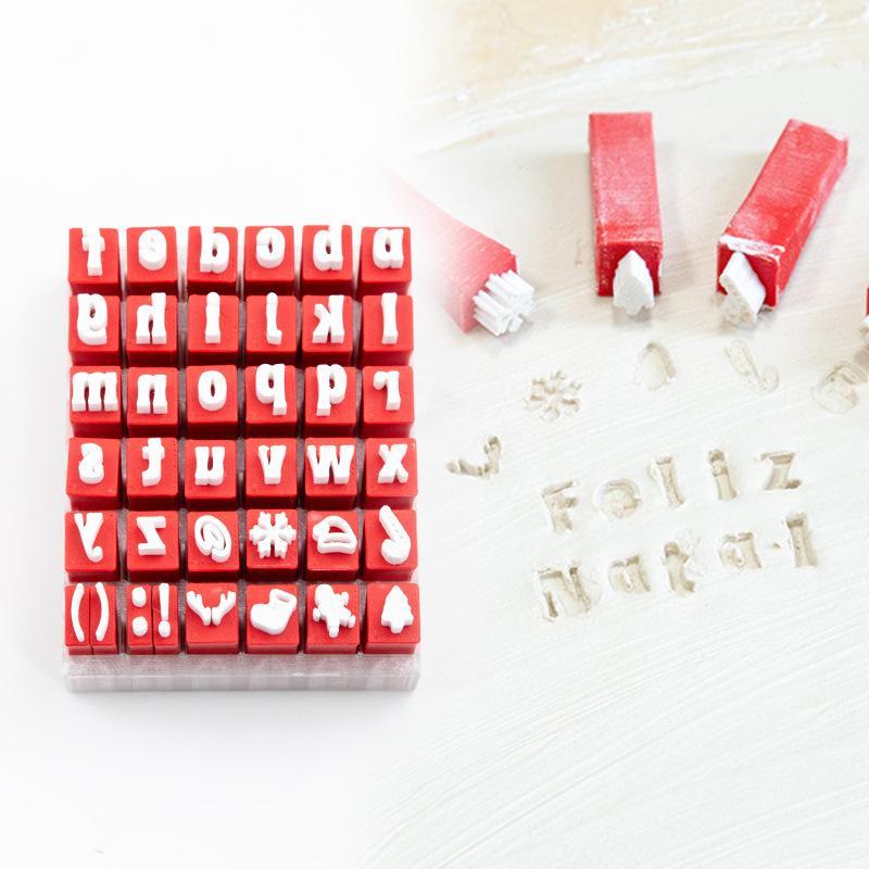 Writing Tools - Set Cetakan Huruf Kecil Gaya Natal