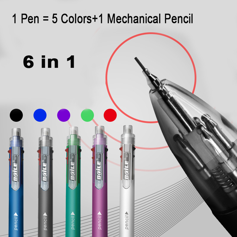 Pulpen Warna 6 in 1 5 Warna da - Stationery ulasan dan harga