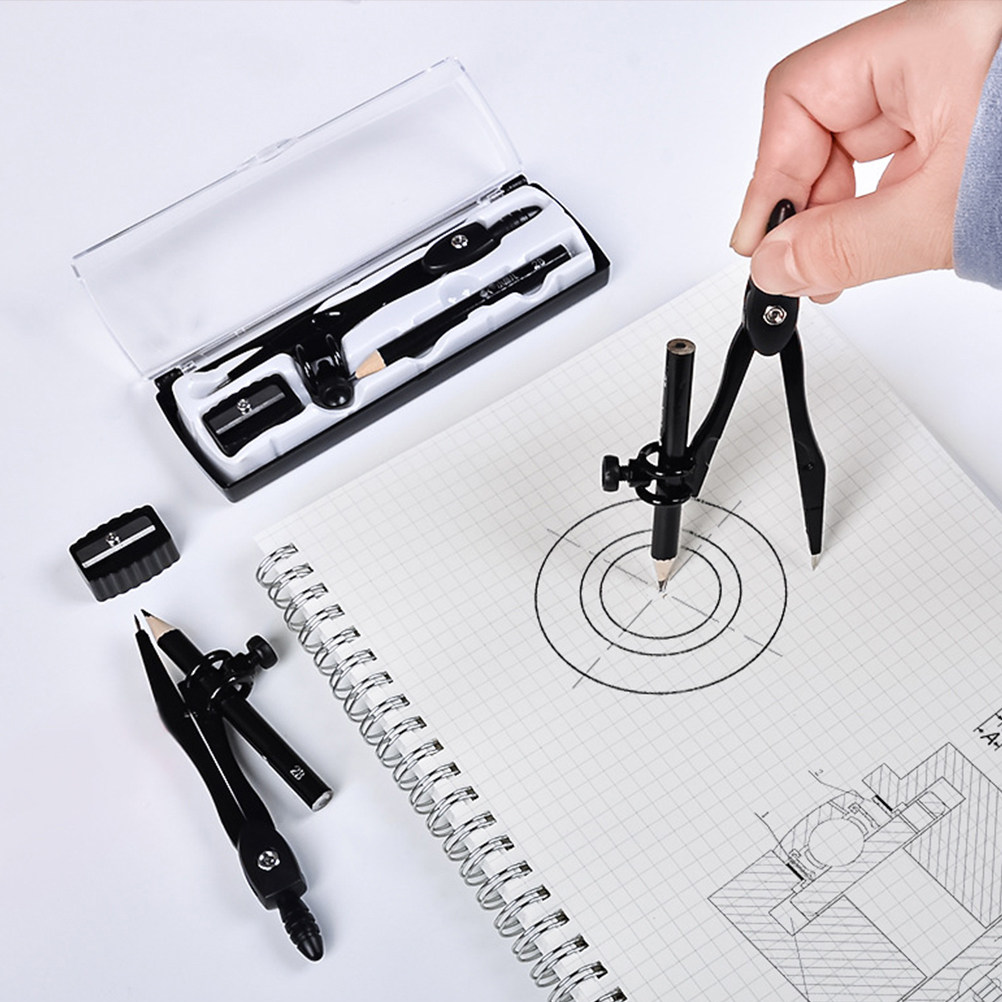 1Set Kompas Presisi untuk Sisw - Math Geometry Set With Compass ulasan dan harga