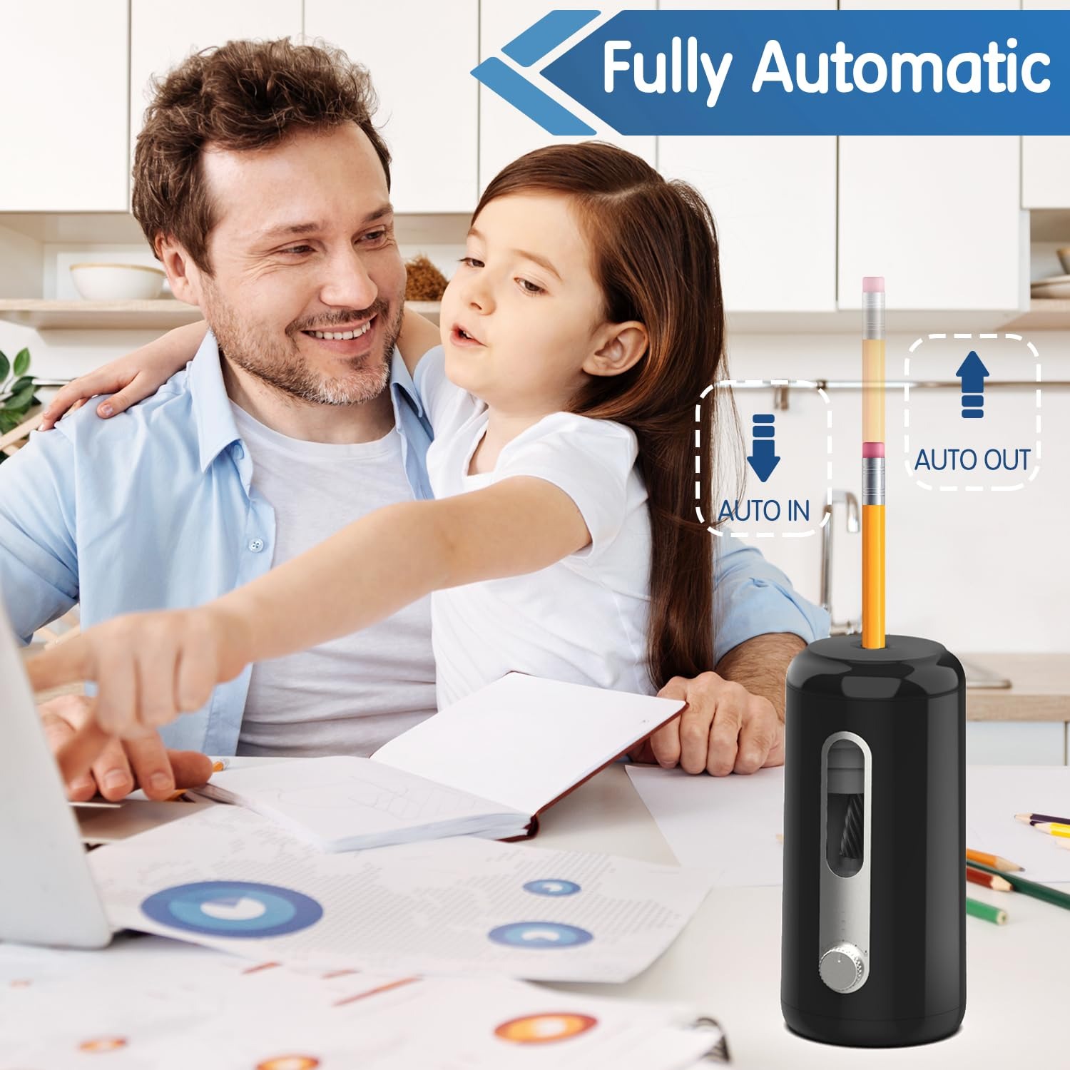 Pengasah Pensil Elektrik Deli  - Electric Pencil Sharpener Usb ulasan dan harga